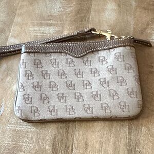 Dooney & Bourke Tan Monogram Wristlet